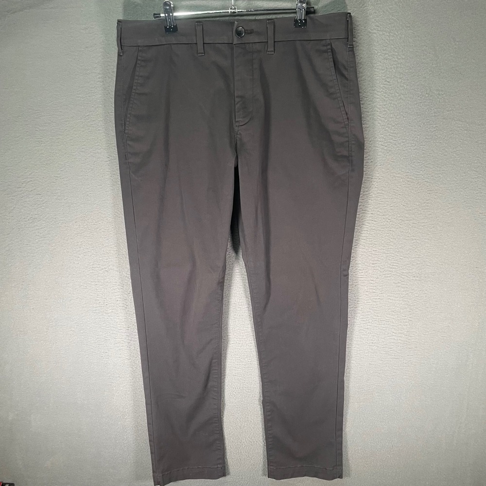 Express‎ Mens Chinos 32x32 Dark Gray Slim Fit Stretch Casual Pants